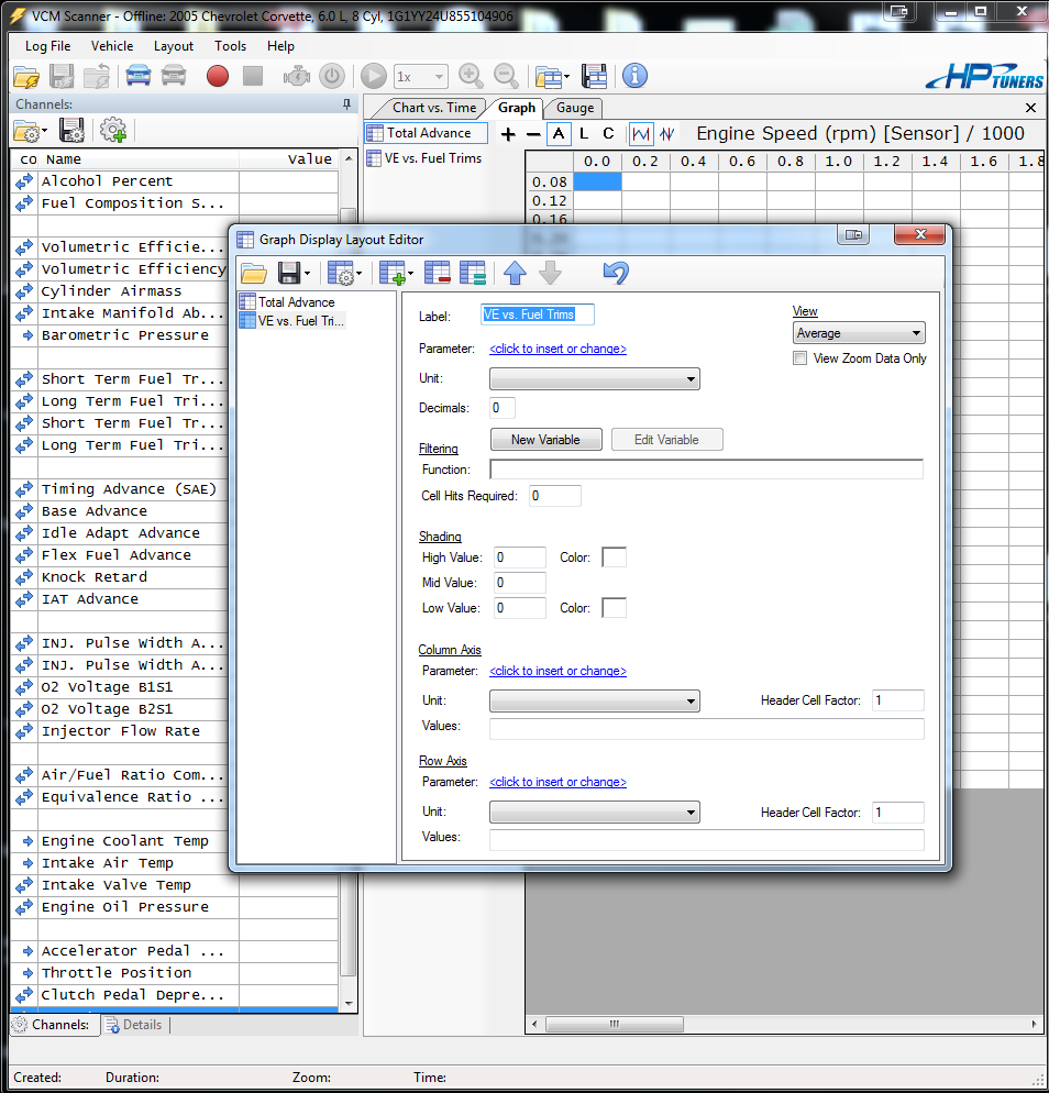 HOW TO Setting up Fuel Trim Graph in VCM Scanner V3 on Virtual VE Vehicles